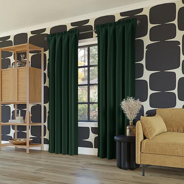 Sun Zero Alna Theater Grade Evergreen Polyester 52 in. W x 63 in