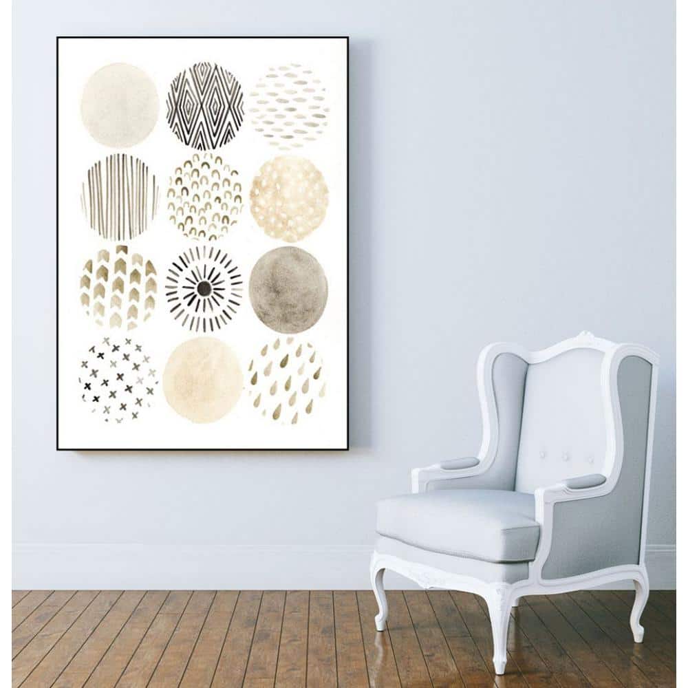 30 in. x 40 in. Neutral Pattern Play II by June Erica Vess Framed Wall