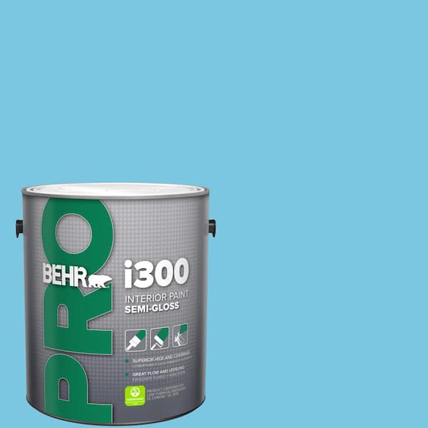 BEHR PRO 1 gal. #530B-4 Bliss Blue Semi-Gloss Interior Paint