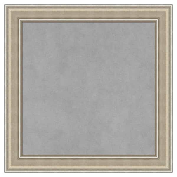 Amanti Art Mezzo Silver 20 in. x 20 in. Framed Magnetic Board