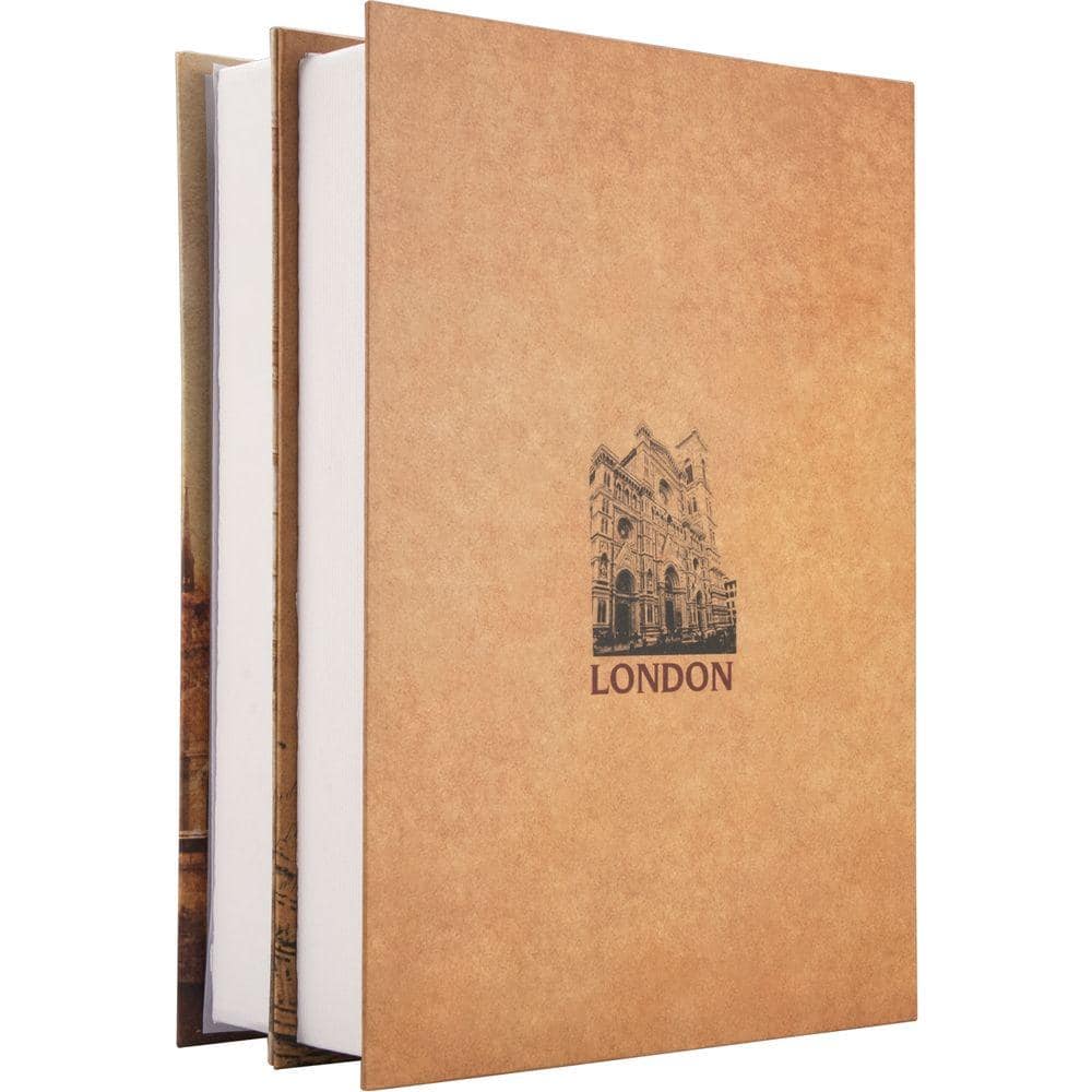 Compact Steel Paris and London Dual Book Safe with Key Lock
