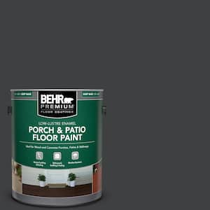 1 gal. Home Decorators Collection #HDC-MD-04 Totally Black Low-Lustre Enamel Int/Ext Porch and Patio Floor Paint