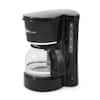 Elite Cuisine 5-Cup Black Coffee Maker with Pause and Serve with