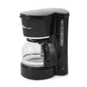 5-Cup Black Coffee Maker with Pause and Serve with Washable Filter