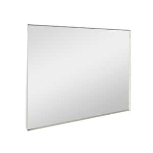 40 in. W x 30 in. H Square Angle Rectangular Aluminium Framed Wall Bathroom Vanity Mirror in White