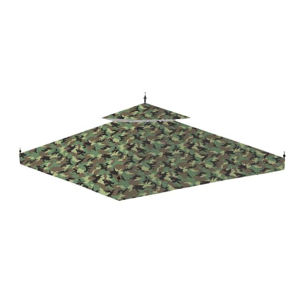 Garden Winds Standard 350 Camo Green Replacement Canopy for 10 ft. x 10 ft. Arrow Gazebo
