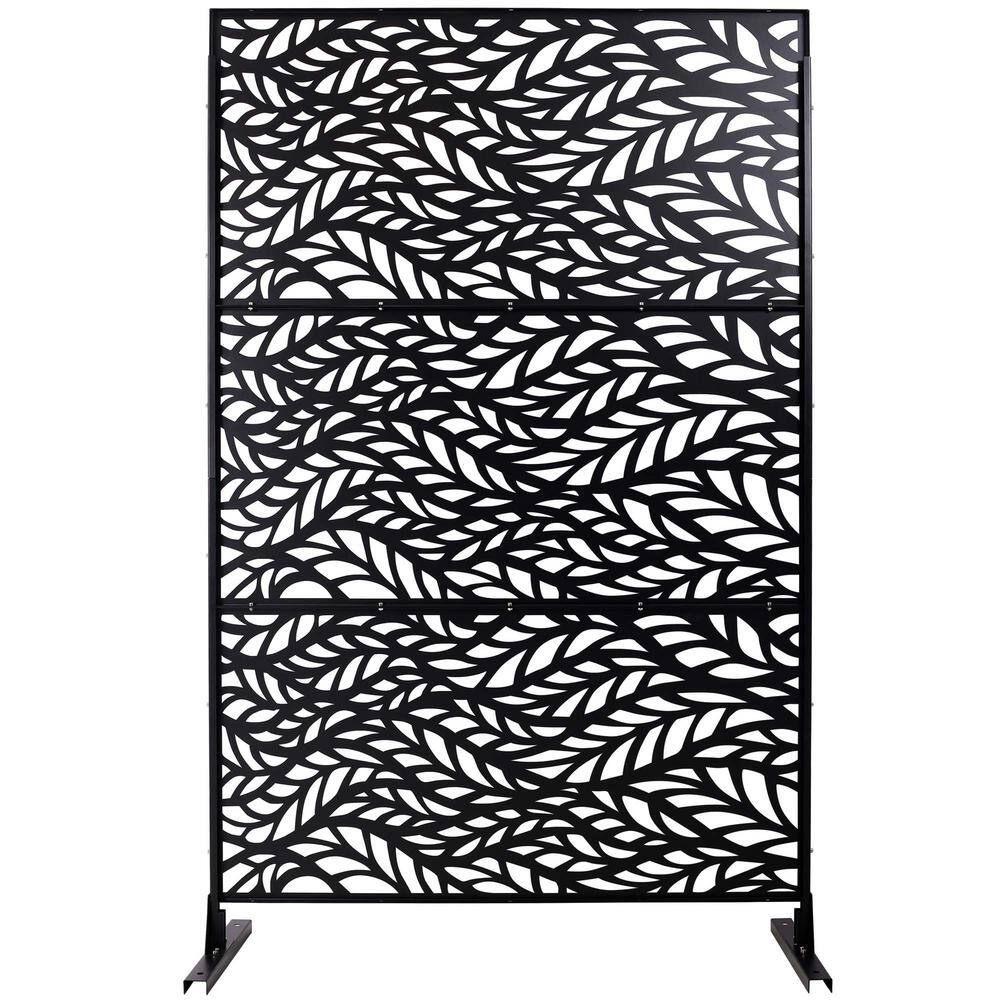 "76"" H x 48"" W Black Steel Privacy Fence Screen for Garden Fence" price history on PriceWatchPro