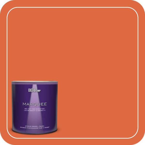 BEHR MARQUEE 1 qt. #P200-7 Bonfire Night Eggshell Enamel Interior Paint & Primer