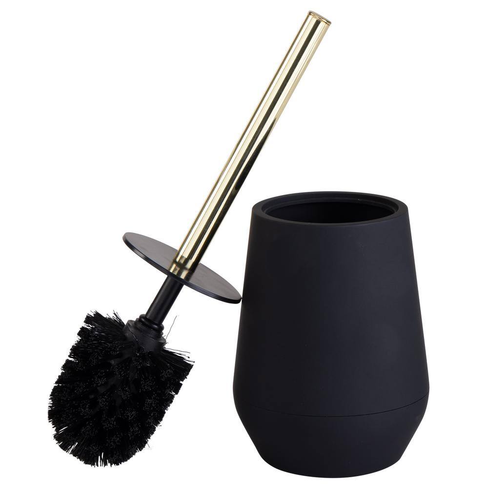 Bath Bliss Soft Toilet Brush in Black 10228-Black - The Home Depot