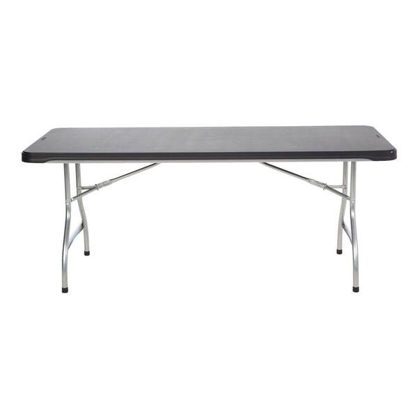 Lifetime 72 In Black Plastic Stackable Folding Banquet Table 280350 The Home Depot Lifetime 72 In Black Plastic Stackable, Lifetime Round Tables 720