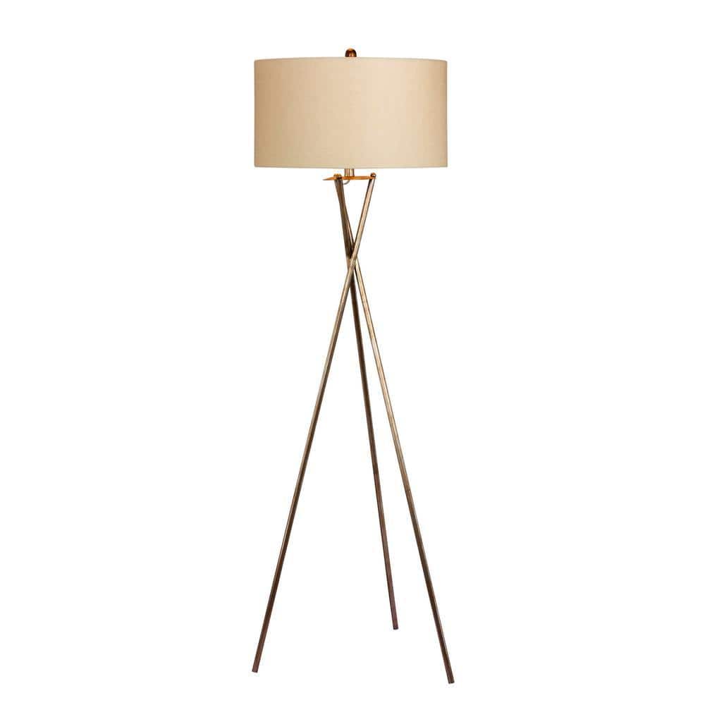Fangio Lighting 63.5 in. Industrial Tripod Metal Floor Lamp in a