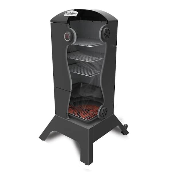Broil King Smoke Vertical Charcoal Smoker in Black 923610 - The Home Depot | Holzkohlegrills