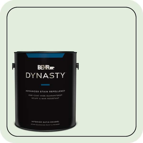 BEHR DYNASTY 1 gal. #M400-1 Establish Mint Satin Enamel Interior Stain-Blocking Paint & Primer