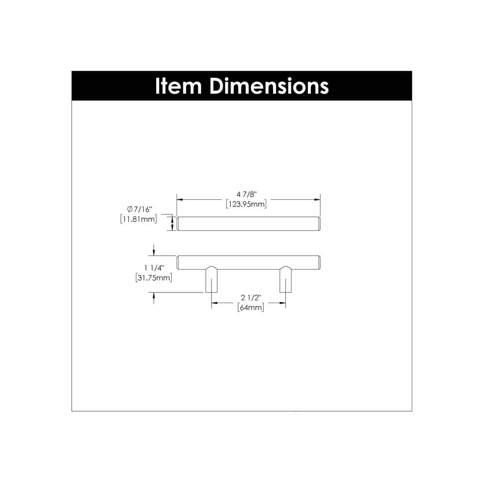 Brushed Black Nickel Modern Bar Cabinet Pulls with Mounting Hardware