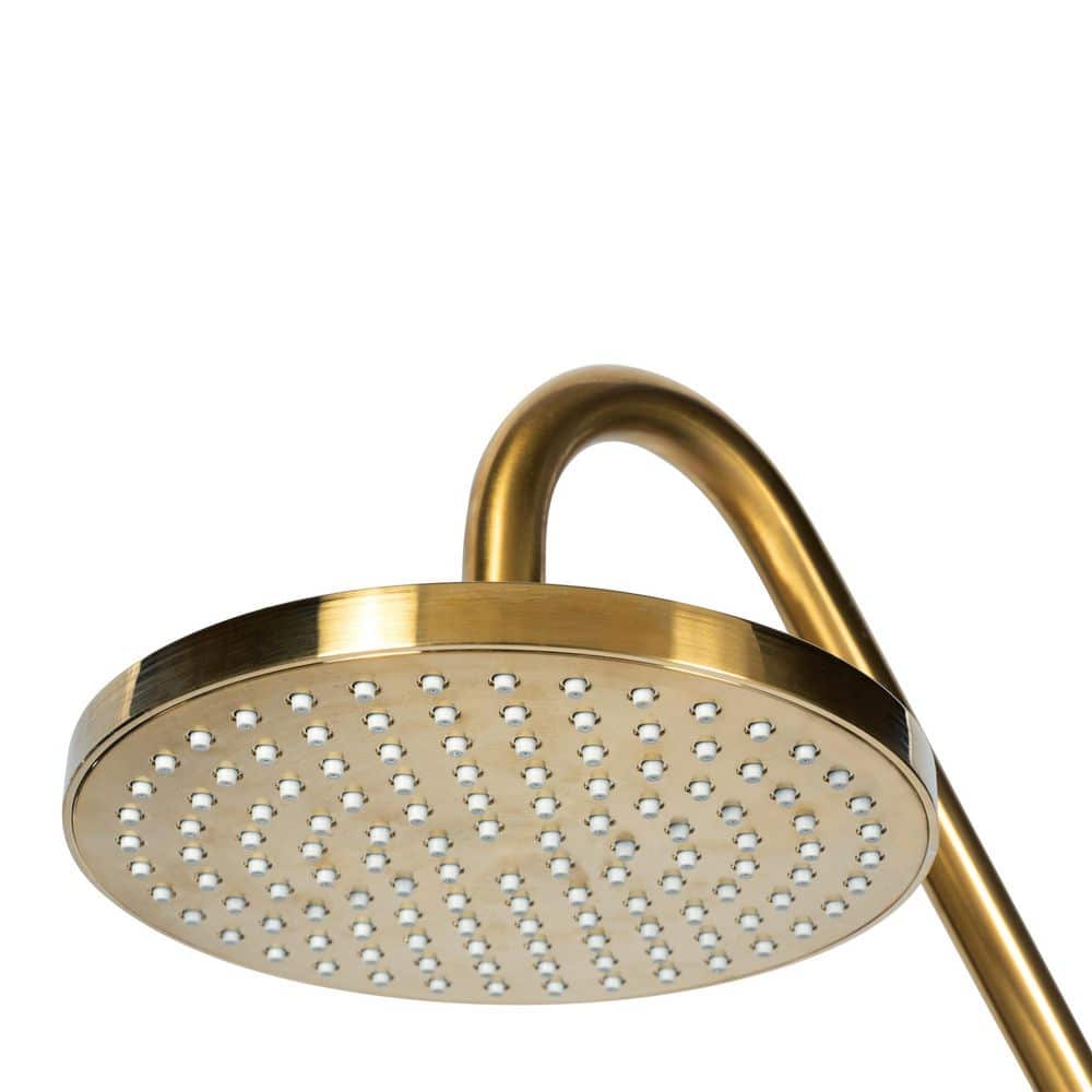 Brushed Gold Adjustable Multi-Head Rain Shower System