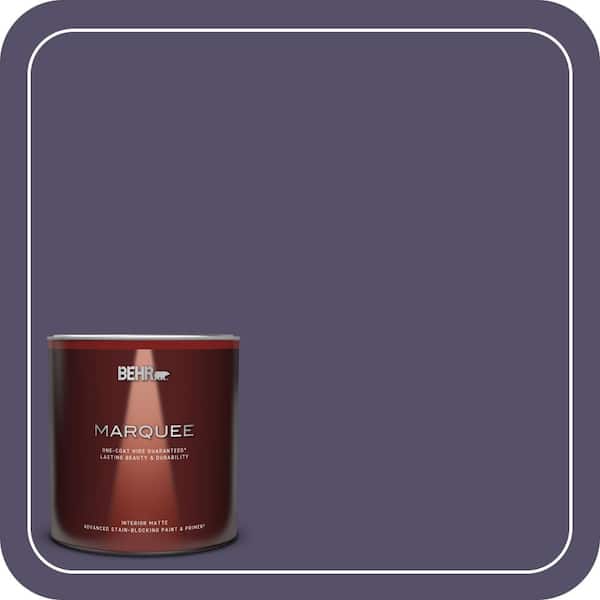 BEHR MARQUEE 1 qt. #650F-7 Violet Eclipse Matte Interior Paint & Primer