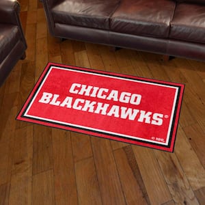 Chicago Blackhawks Red 3 ft. x 5 ft. Plush Area Rug