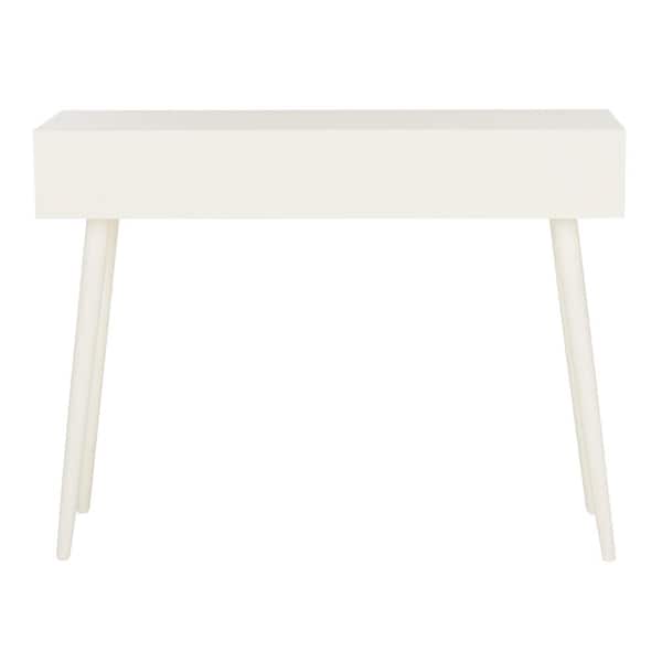 Safavieh Albus 42 In Distressed White, Large White Console Table With Drawers