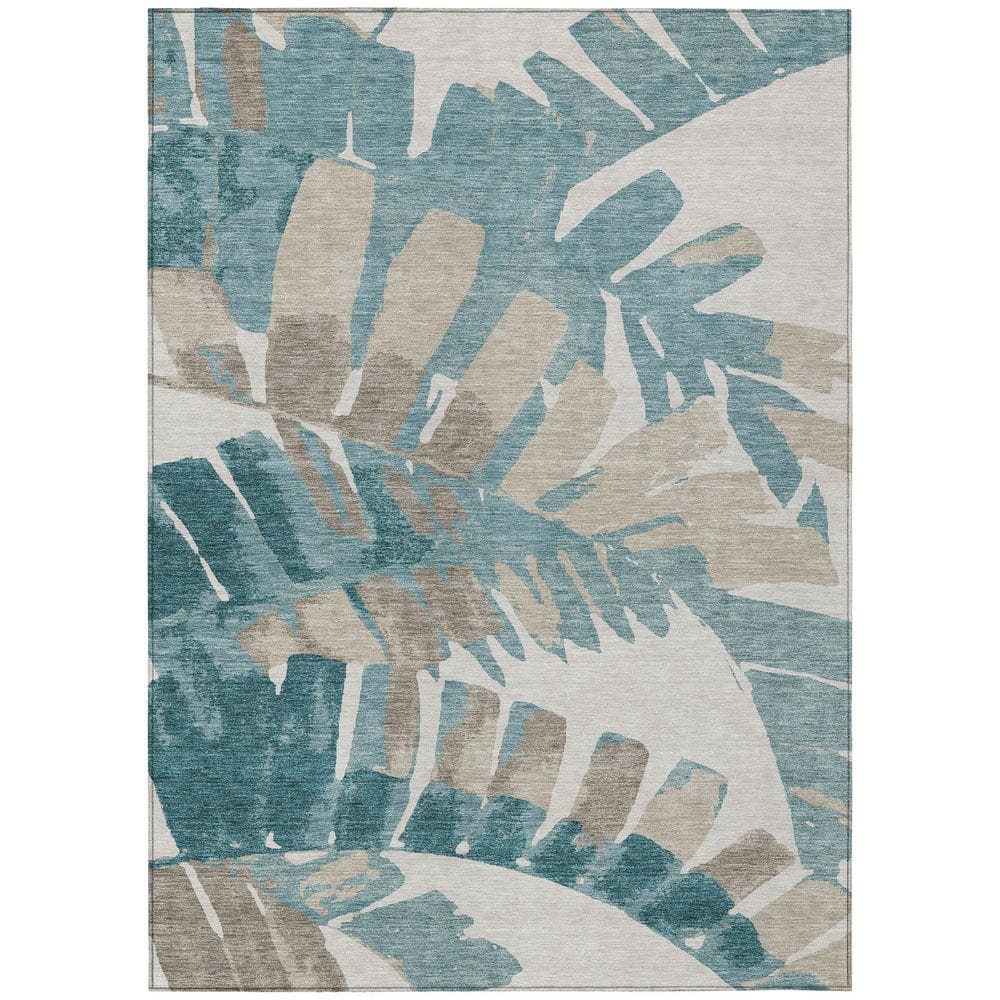 Chantille Machine Washable Indoor/Outdoor Abstract ACN2991 Teal 5 ft. x 7 ft. 6 in. Area Rug price history on PriceWatchPro