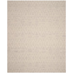 Marbella Silver/Ivory 10 ft. x 14 ft. Geometric Area Rug