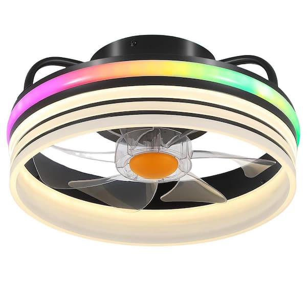 ZXXC 62 in. Indoor/Outdoor Black Downrod Mount Ceiling Fan