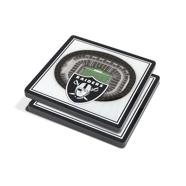 NFL Las Vegas Raiders 3D Stadium View Multi-Colored Coasters - Allegiant Stadium