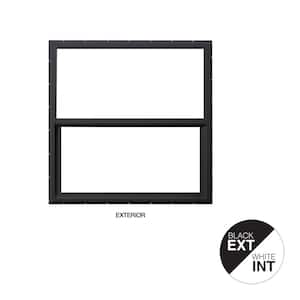35.5 in. x 35.5 in. Select Series Vinyl Single Hung Black Window with White Int, HP2+ Glass, and Screen