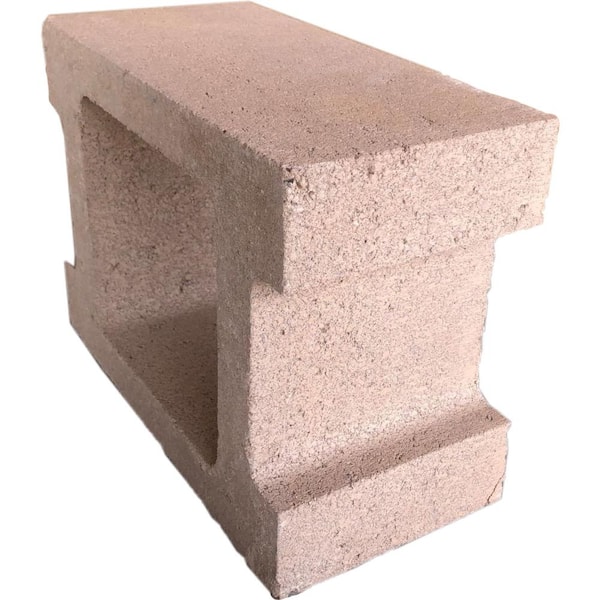 Southwest Block 12 in. x 8 in. x 16 in. Tan Smooth Concrete Block 6 in ...