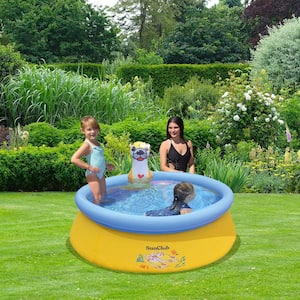 Sea Otter 5 ft. Round 16.5 in. Deep 3D Above Ground Outdoor Backyard Inflatable Kiddie Pool