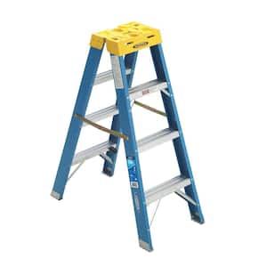 4 ft. Fiberglass Twin Step Ladder with 250 lb. Load Capacity Type I Duty Rating