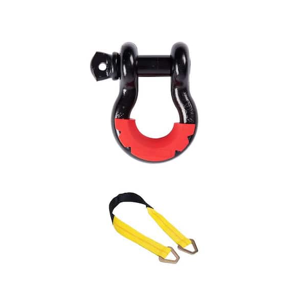 2 in. x 36 in. Axle Strap with D-Ring and 3/4 in. Bow Shackle Combo