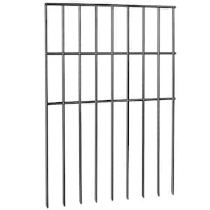 Animal Barrier Fence 19 Pack, 17 in. H x 11 ft. L, Steel Garden Fencing with 1.5 in. Spike Spacing for Dogs and Outdoor