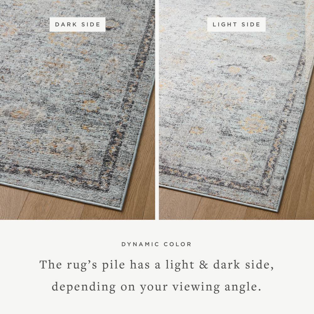 Monroe Sky Gold Rectangular 7'-10" x 10' Synthetic Area Rug