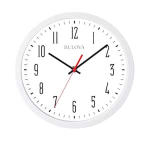 Automatic Time Adjustment 10.25 Wall Clock in White