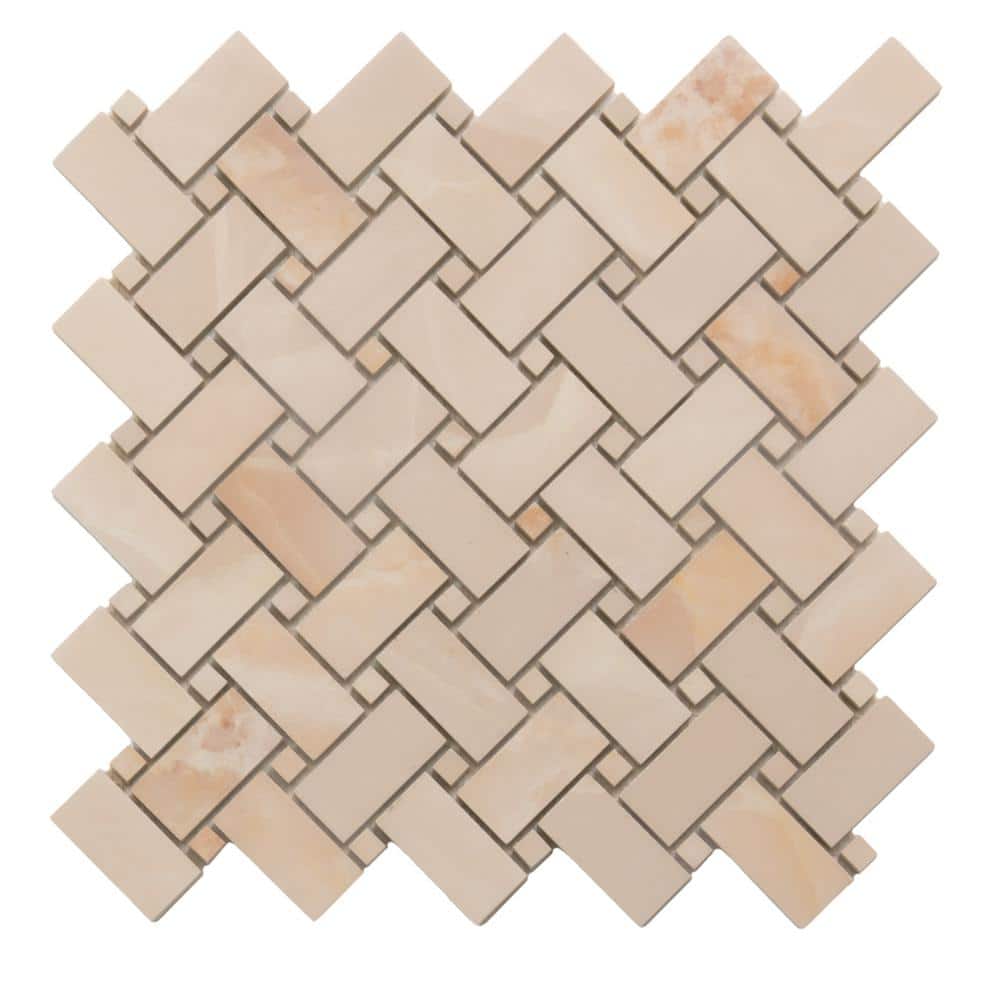 Splendor Pink 11.81 in. x 11.81 in. Matte Porcelain Mosaic Wall and Floor Tile (4.84 sq. ft./case) (5-pack) price history on PriceWatchPro
