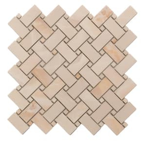 Splendor Pink 11.81 in. x 11.81 in. Matte Porcelain Mosaic Wall and Floor Tile (4.84 sq. ft./case) (5-pack)