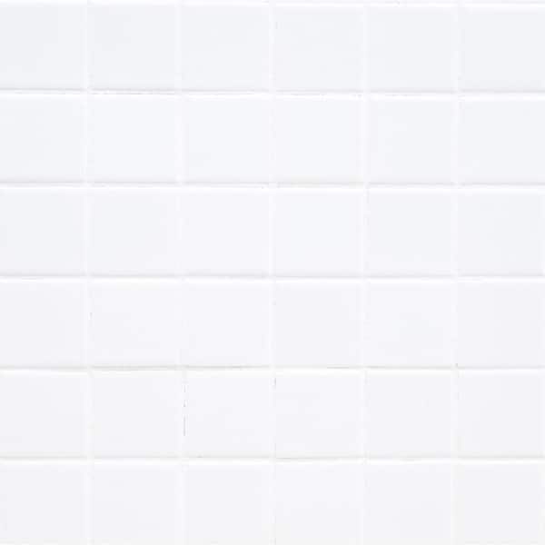 MSI Retro White 2 in Square 12 in. x 12 in. x 0.24 in. Matte Porcelain Mesh-Mounted Floor and Wall Tile (15 sq. ft./Case)
