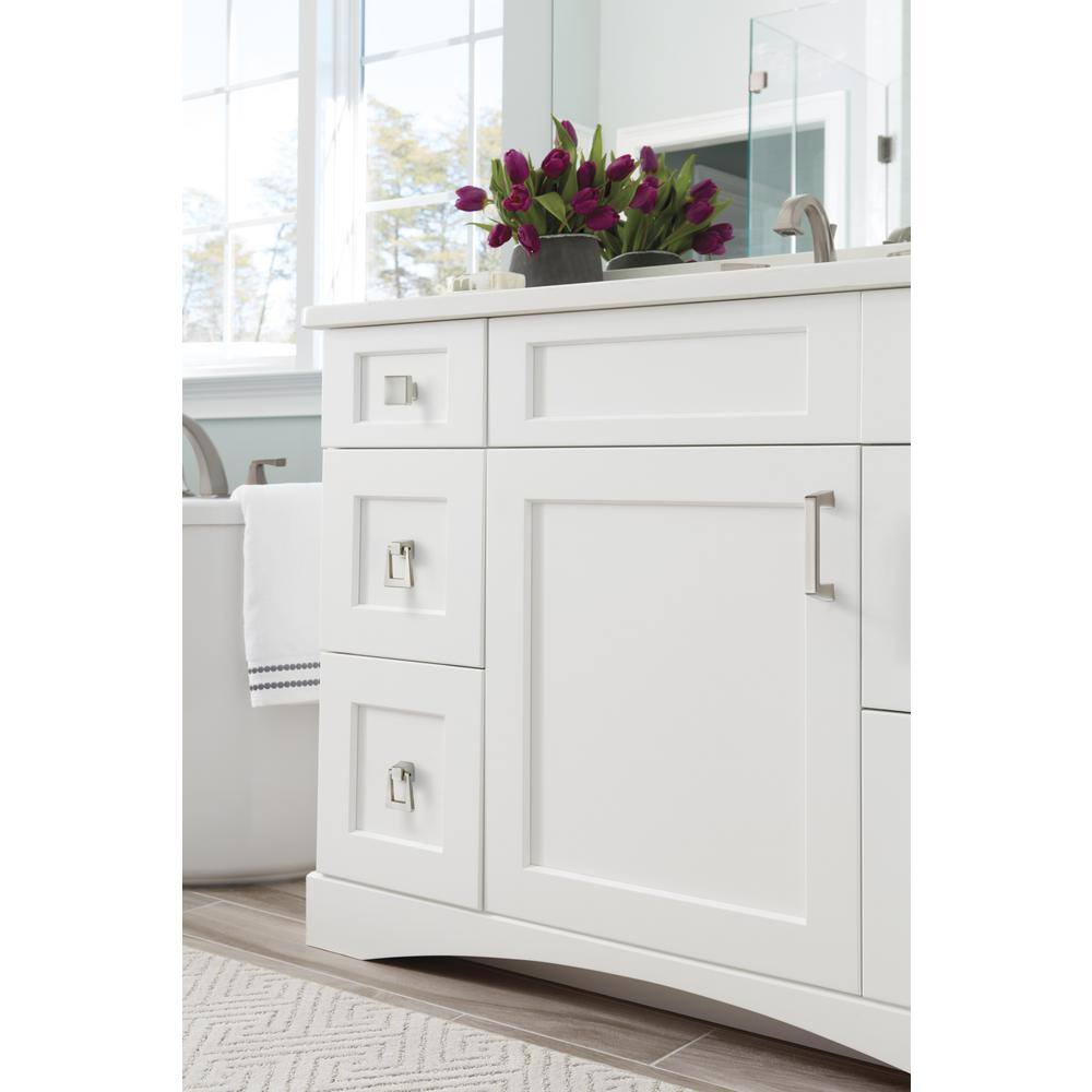 Satin Nickel Modern Drop Bail Cabinet Pendant