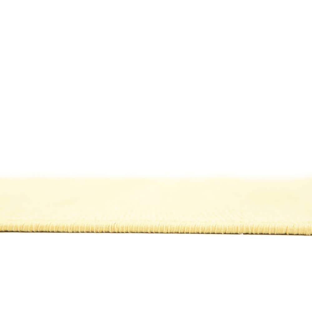 Gold Flat Woven Synthetic Runner Rug 2' 9" x 9' 10"