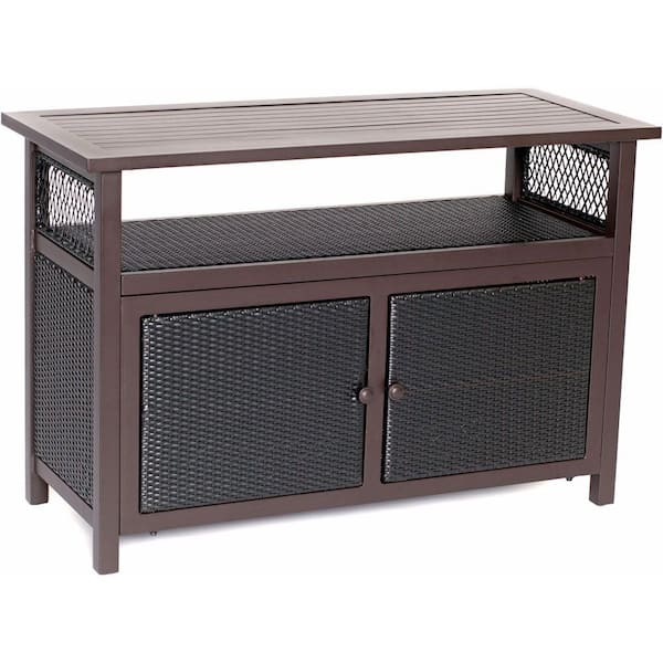 Hanover Outdoor All-Weather Patio Serving Bar with Storage