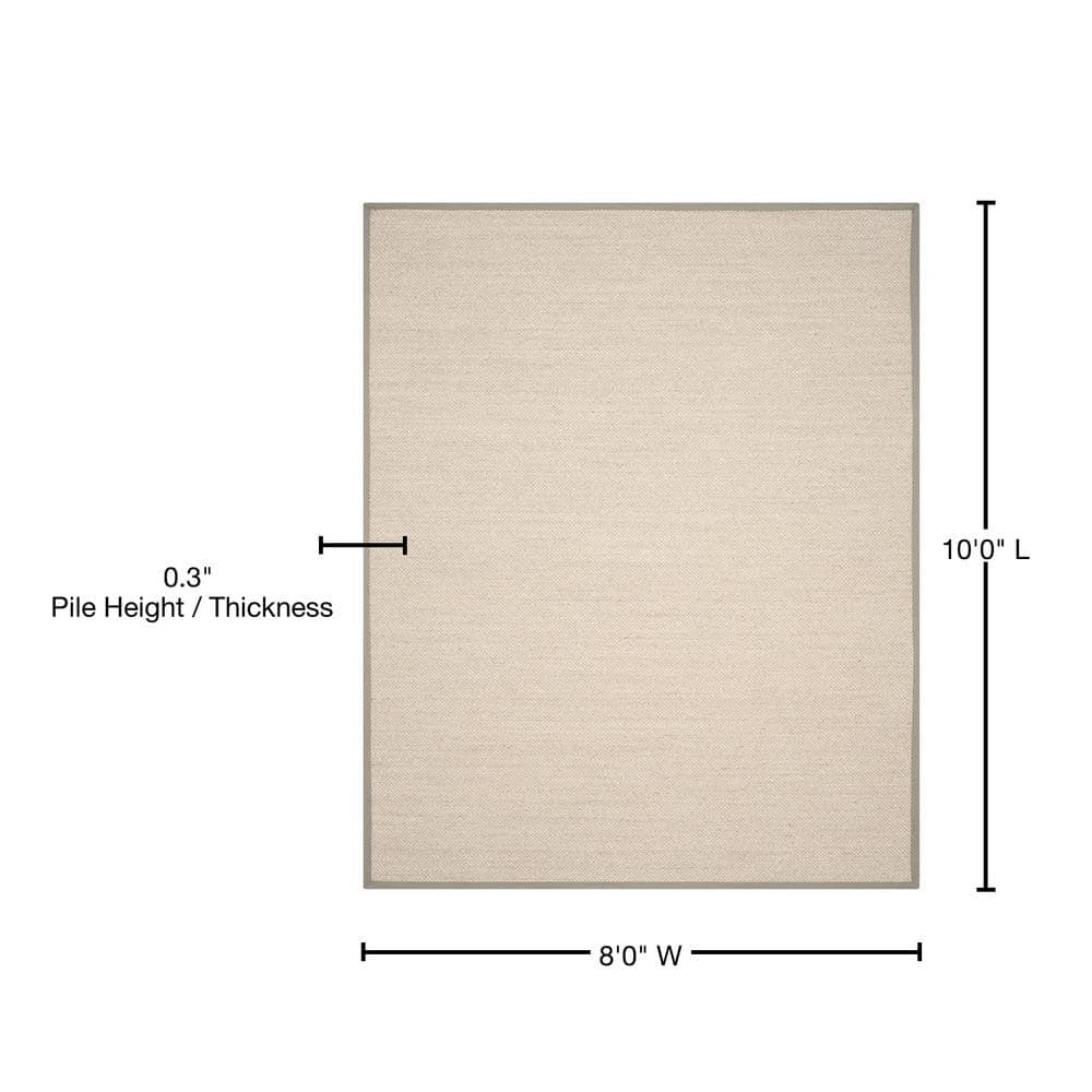 Hand-Knotted Marble/Khaki Viscose Rectangular Area Rug, 8' x 10'