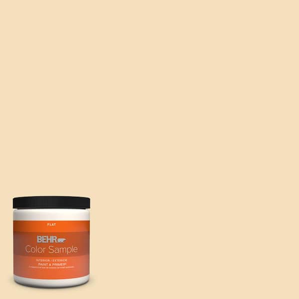BEHR PREMIUM PLUS 8 oz. 320E2 Cracked Wheat Flat Interior/Exterior
