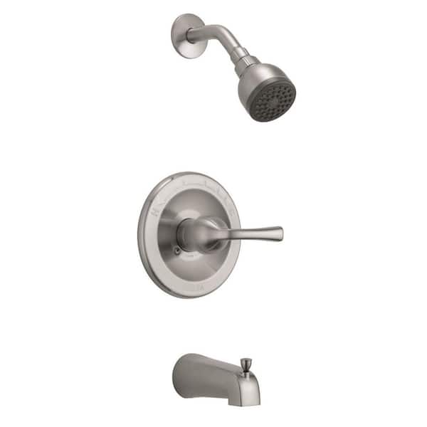 Foundations Single-Handle 1-Spray Tub and Shower Faucet in Brushed Nickel (Valve Included)