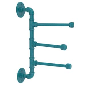 Pipeline 6in. 3 Swing Arm Vertical Towel Bar in Glokzin Teal