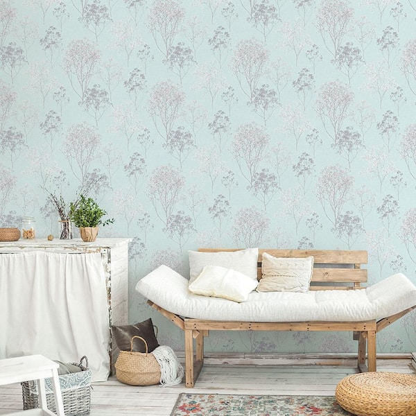 Queen Anne's Lace Vinyl Roll Wallpaper (Covers 55 sq. ft.)