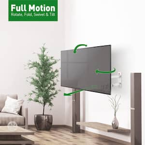 Barkan 13 - 80 in. Full Motion - 4 Movement Long Flat / Curved TV Wall Mount White Extremely Extendable