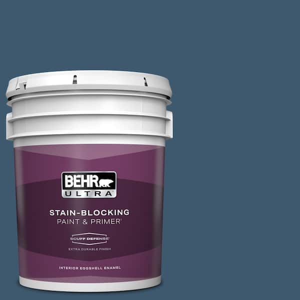 BEHR ULTRA 5 gal. #BXC-24 Atlantic Tide Extra Durable Eggshell Enamel Interior Paint & Primer