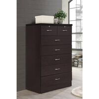 7-Drawer 48 in. H x 31.5 in. W x 18 in. D Chest of Drawer in Chocolate