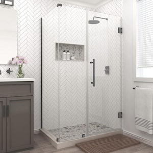 Aston 56 in. - 60 in. x 30 in. x 80 in. Frameless Corner Sliding Shower  Enclosure Clear Glass in Stainless Steel Right SEN984EZ.UC-SS-603080-R -  The Home Depot