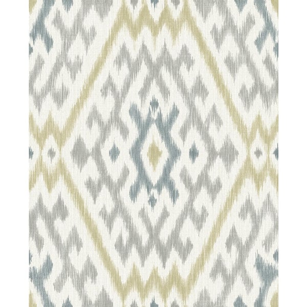A-Street Prints Yellow Solola Ikat Wallpaper Sample